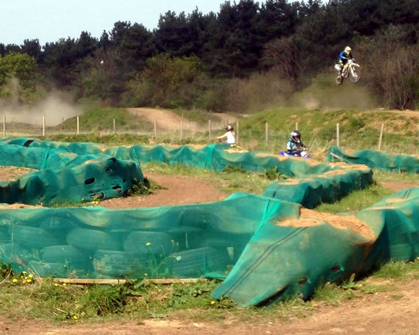 Children riding round the young childrens' track